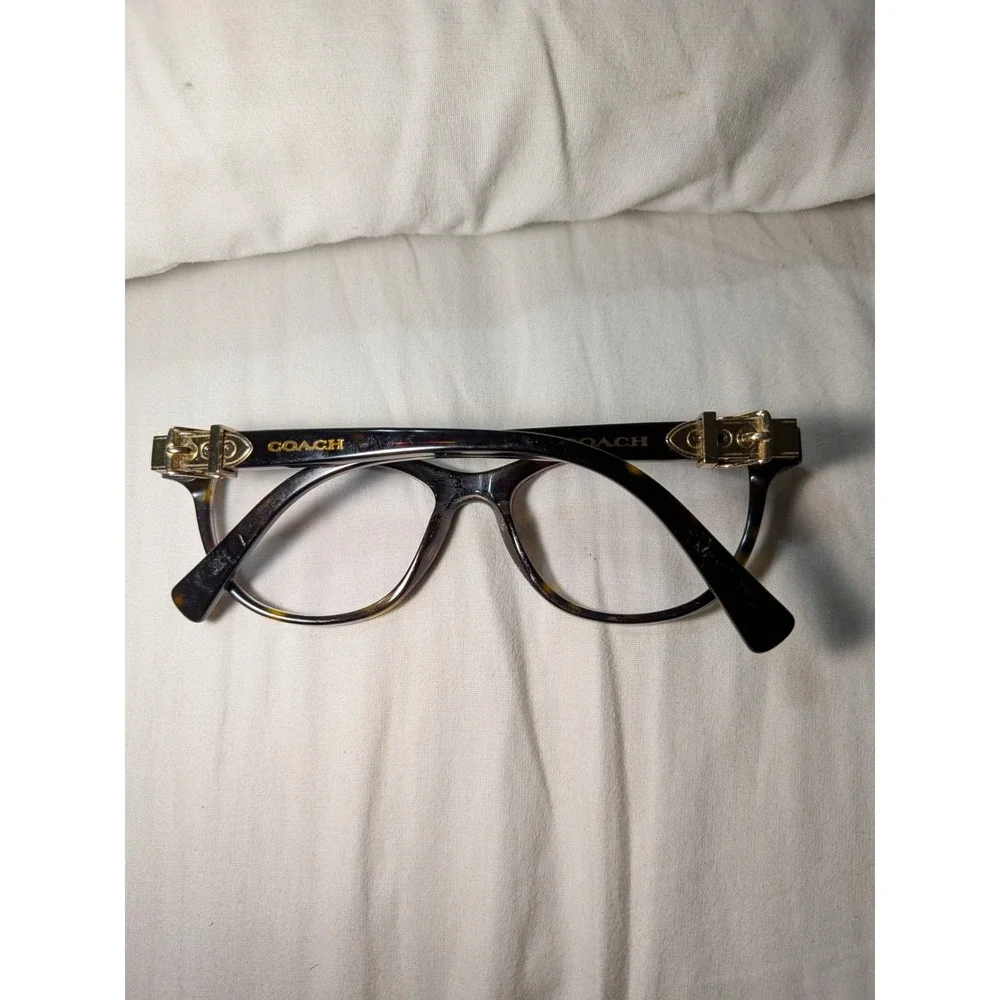 🕶️Frame only! COACH‎ HC 6087 5120 Eyeglasses Gold / Dark Tortoise 51-16-135